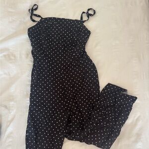 Old Navy Black Polka Dot Jumpsuit